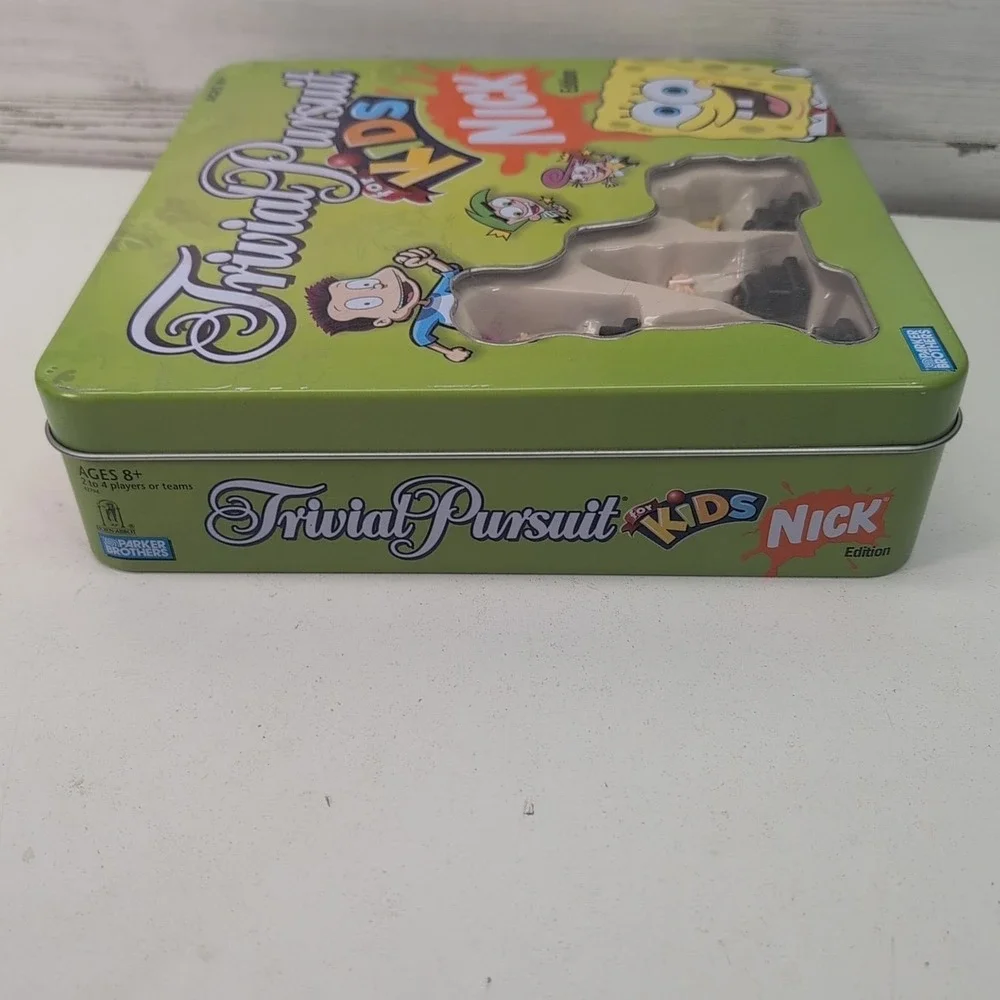 Trivial Pursuit for Kids Nick‎ Edition Parker Brothers 2005 Metal Tin